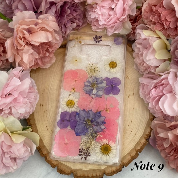 Beautiful Hand Pressed Flower Samsung Galaxy Note 9 Phone Case - Picture 12 of 15